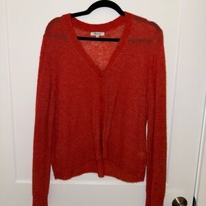Madewell Red Button-Up Cardigan